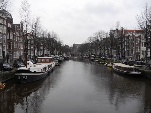 Vandens,  Kanalas,  Upė,  Atspindys,  Valtis,  Amsterdamas,  Miestas,  Kelionė,  Turizmas,  Nyderlandai,  Architektūra