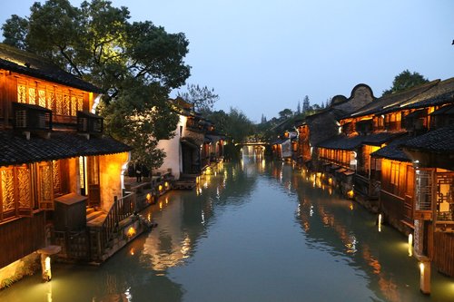 Vandens,  Keliauti,  Lauke,  Kanalu,  Namus,  Vanduo,  Wuzhen