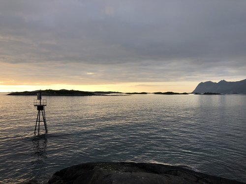 Vandens,  Saulėlydžio,  Dawn,  Jūra,  Gamta,  Kraštovaizdis,  Panoraminis Uosto Senja Norvegija