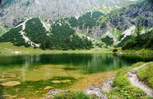 Vanduo, Ežeras, Kraštovaizdis, Kalnai, Gaisalpsee