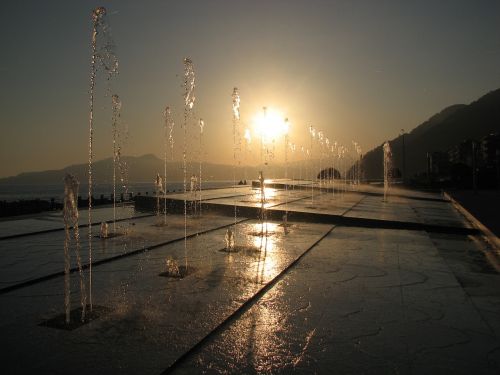 Vanduo,  Fontanas,  Lauke,  Purslų,  Chiavari,  Italija