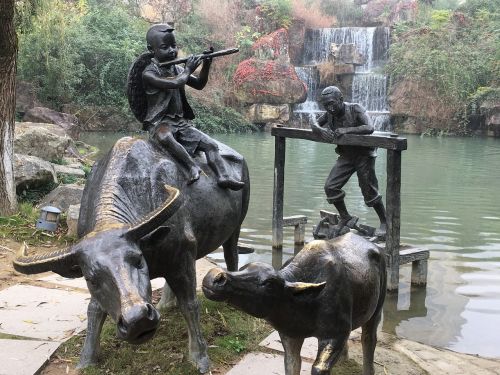 Azijinis Buivolas, Skulptūra, Kinija