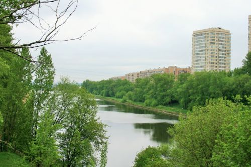 Kanalas,  Vanduo,  Pastatas,  Medžiai,  Žalias,  Vandens Kanalas Maskvoje