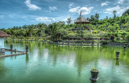 Vandens Sodai, Bali, Karalių Vandens Sodas, Indonezija, Egzotiškas, Kelionė, Turizmas, Asija, Sodas, Vanduo, Žalias, Kultūra, Pritraukimas, Senovės, Rūmai, Parkas, Mėlynas, Balinese, Tradicinis