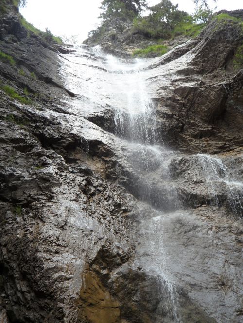 Krioklys, Aukštas, Vanduo, Kalnai, Srautas, Alpių, Schleierfall, Allgäu