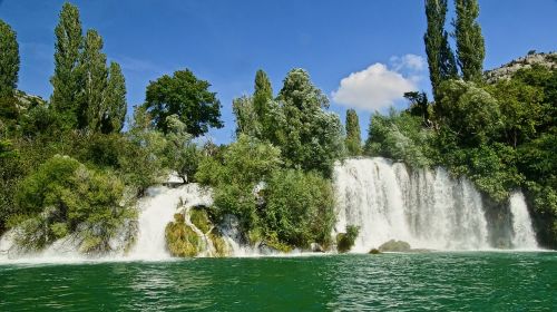 Krioklys, Kroatija, Nacionalinis Parkas, Vandenys, Upė, Kaskados
