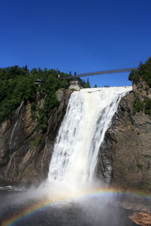 Krioklys, Montmorency If, Montmorency, Quebec, Kanada, Vaivorykštė