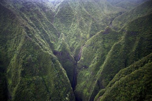 Krioklys, Kalnai, Kraštovaizdis, Hawaii, Sala, Kauai, Vaizdingas, Peizažas, Žalias, Gamta, Dykuma, Lauke, Aukštas, Usa