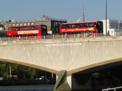 Vandens Lyno Tiltas, Londonas, Autobusai, Tiltas, Britanija, Raudoni Autobusai, Turistai