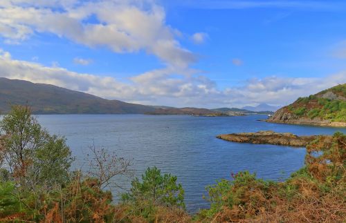 Vandenys, Gamta, Ežeras, Kraštovaizdis, Dangus, Loch Alsh, Škotija, Aukštumų Ir Salų