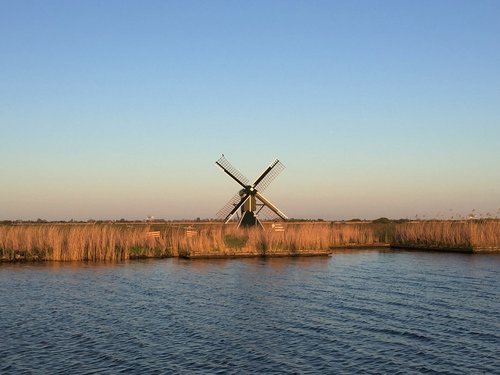 Vandenys,  Pobūdį,  Windmill,  Kraštovaizdis,  Dangus,  Eiselmeris,  Saulėlydis