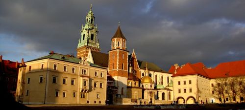 Wawel, Pilis, Katedra, Paminklas, Debesys, Audra, Pastatas