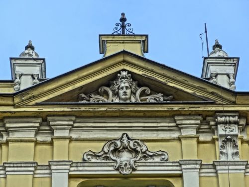 Welniany Rynek, Bydgoszcz, Tympanas, Palengvėjimas, Skulptūra, Architektūra, Istorinis