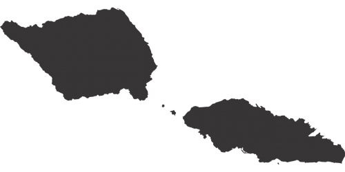 Vakarų Samoa, Žemėlapis, Siluetas, Šalyse, Ramiojo Vandenyno Salos, Polineziečių, Nemokama Vektorinė Grafika