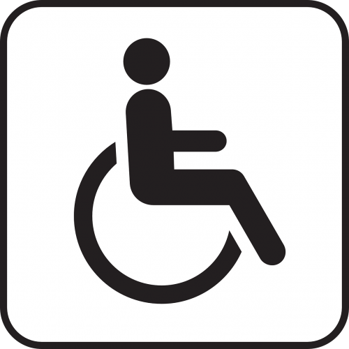 Neįgaliųjų Vežimėlis, Neįgaliųjų Vežimėlis, Chairbound, Neįgalus, Simbolis, Ženklas, Piktograma, Nemokama Vektorinė Grafika