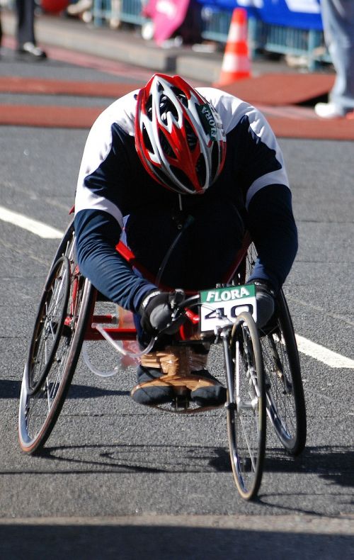 Neįgaliųjų Vežimėlis, Neįgalus, Vyras, Lenktynininkas, Londonas Maratonas, Sportas, Neįgaliųjų Sportas