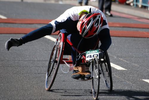 Neįgaliųjų Vežimėlis, Neįgalus, Vyras, Lenktynininkas, Londonas Maratonas, Sportas, Neįgaliųjų Sportas