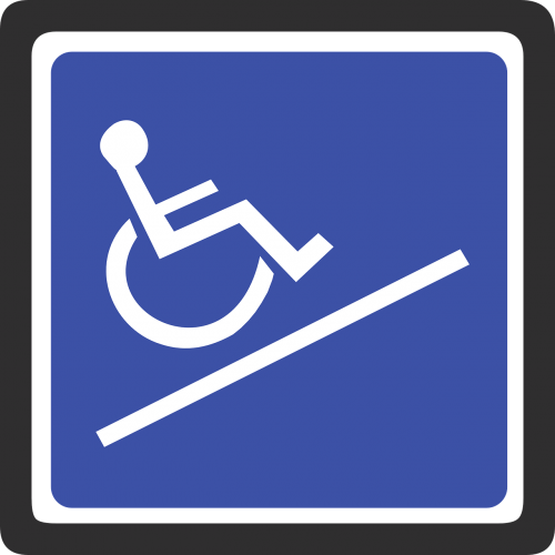 Neįgaliųjų Vežimėlis, Prieinama, Rampa, Prieiga, Neįgalieji, Negalia, Negalia, Neįgalus, Draugiškas, Piktograma, Nemokama Vektorinė Grafika
