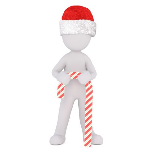 Baltas Vyriškas, Balta, Figūra, Izoliuotas, Kalėdos, 3D Modelis, Viso Kūno, 3D Santa Hat, Saldainiai, Raudona Balta, Sulaikymas, Vaikščiojimas, Saldus, Cukrus, Maistas, Saldumas, Kalėdų Senelis, X Mas, Xmas