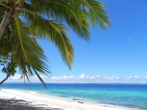 Baltas Smėlio Paplūdimys, Filipinai, Mentanao, Sala, Atogrąžų, Kelionė, Rojus, Surigao, Ramiojo Vandenyno Regionas, Vandenynas