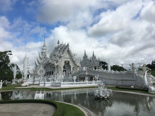 Balta Šventykla, Chiang Rai, Wat Rong Khun, Budizmo Šventykla, Architektūra, Tailandas, Orientyras, Šventykla, Pritraukimas, Wat