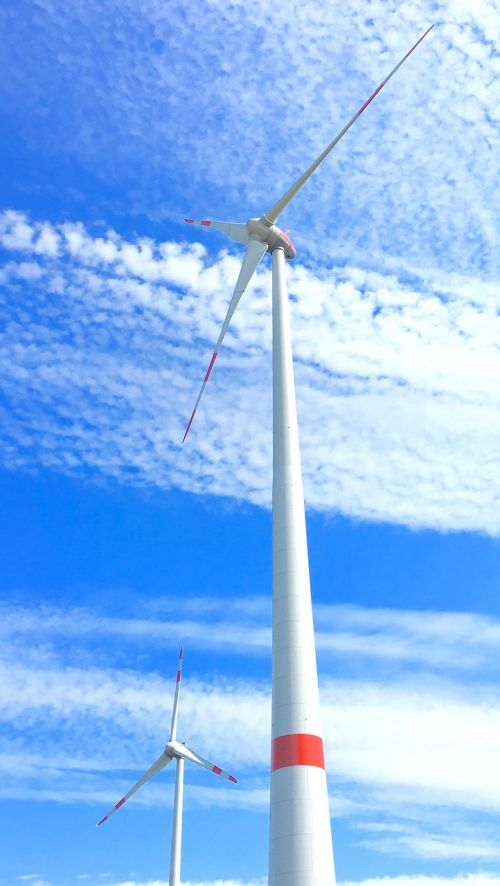 Vėjo Energija, Vėjo Turbina, Energija, Elektros Energijos Gamyba, Pinwheel, Dangus, Atsinaujinanti Energija, Rotoriaus Geležtės, Energijos Gamyba, Atsinaujinanti, Mėlynas, Windräder, Vėjo Energija, Dabartinis