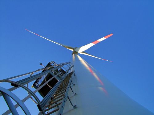 Vėjo Turbina, Rotoriaus Geležtės, Didelis, Galva, Aukštas, Vėjo Energija, Vėjas, Vėjo Energija, Elektros Energijos Gamyba, Dabartinis, Technologija, Elektros Gamyba, Dangus, Aplinkosaugos Technologijos