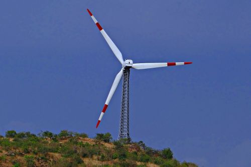 Vėjo Turbina, Vėjo Energija, Vėjo Energija, Chitradurga Kalvos, Karnataka, Indija