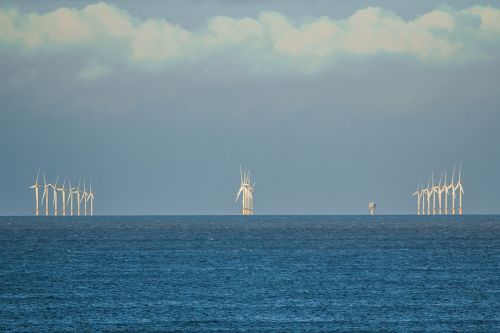 Vėjo Turbinos, Šiaurės Jūra, Norfolk, Anglija