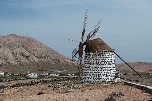 Vėjo Malūnas, Fuerteventura, Kalnai, Kraštovaizdis, Sala