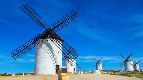 Windmill,  Vėjo,  Dangus,  Kelionė,  Galia,  Campo De Criptana,  Dėmė,  Malūnas