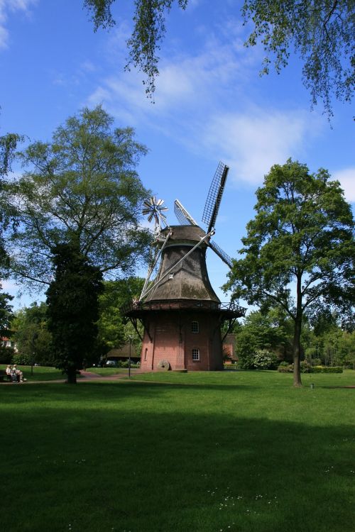 Windmill,  Ammerland,  Bad Zwischenahn,  Švilpukas