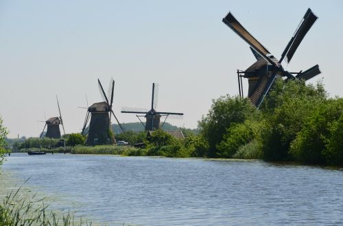 Vėjo Malūnai, Holland, Kanalai, Kanalai, Vanduo, Vandens Keliai, Vidaus Vandens Kelių Transportas