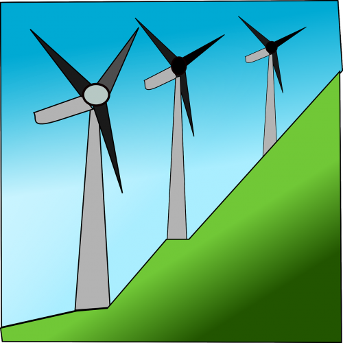 Vėjo Malūnai, Vėjo Energija, Atsinaujinanti, Elektros Energijos Gamyba, Vėjo Energija, Vėjo Generatoriai, Aplinkosaugos Technologijos, Tvarus, Turbina, Ekologiškas, Vėjo Turbina, Nemokama Vektorinė Grafika