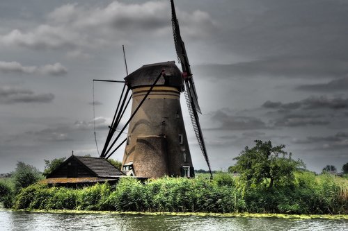 Vėjo Malūnai,  Olandija,  Žemyn,  Nyderlandai,  Windmill,  Istoriškai,  Architektūra,  Vėjo Energija,  Kraštovaizdis,  Malūnas,  Istorinėmis,  Olandų