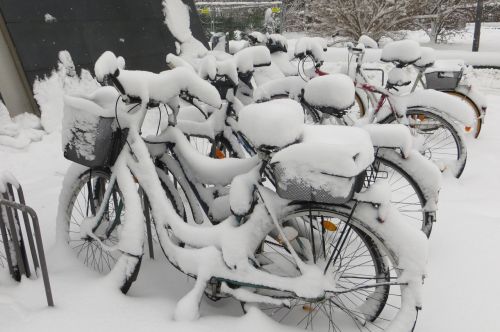 Žiema, Munich, Dviračiai