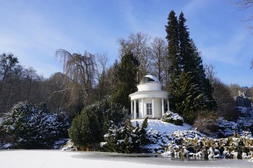 Žiema, Kalnų Parkas Kassel-Wilhelmshoehe, Sniegas, Pasaulinis Paveldas, Hesse, Kassel, Parkas