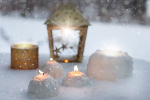 Žiema, Žvakės, Gniūžtės, Kalėdos, Gruodžio Mėn ., Šventė, Xmas, Sezonas, Šventė, Žvakės, Sniegas, Švytėjimas, Vakaro Švytėjimas