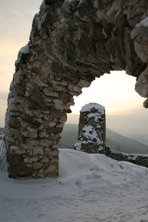 Žiema, Akmenys, Gamta, Akmuo, Sniegas