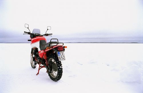 Žiema, Motociklas, Ledas