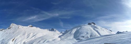 Žiema, Mėlynas Dangus, Panorama, Kalnai