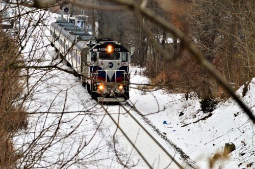 Žiema, Traukinys, Traukinio Linija, Geležinkelis, Sniegas