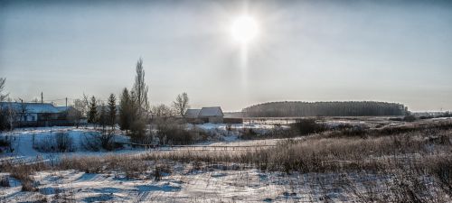 Žiema,  Saulė,  Kraštovaizdis