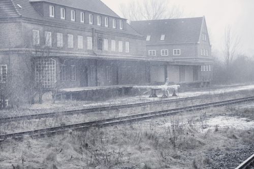 Žiema, Traukinių Stotis, Sniegas, Stotis, Geležinkelis, Traukinys, Atrodė, Geležinkelio Keliai, Trasa, Šaltas, Palikti, Geležinkelio Bėgiai, Eismas, Senas, Sniego Dušai