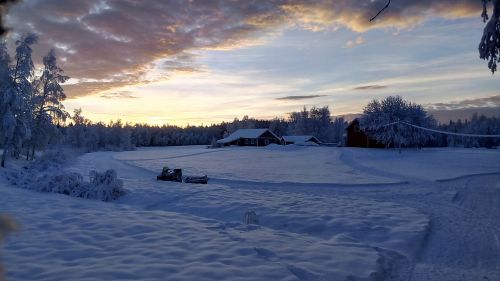 Žiemos Nuotaika, Sniego Kraštovaizdis, Žiemos Magija, Saulėlydis, Laplandas