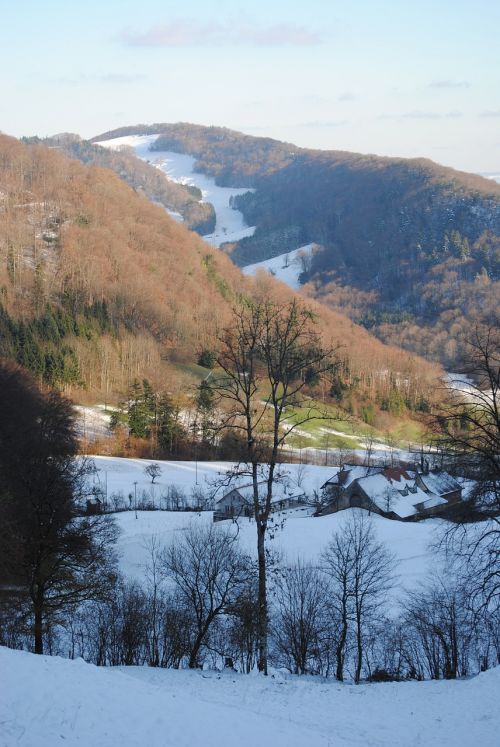 Žiemą, Barmelhof, Erlinsbach, Šveicarija