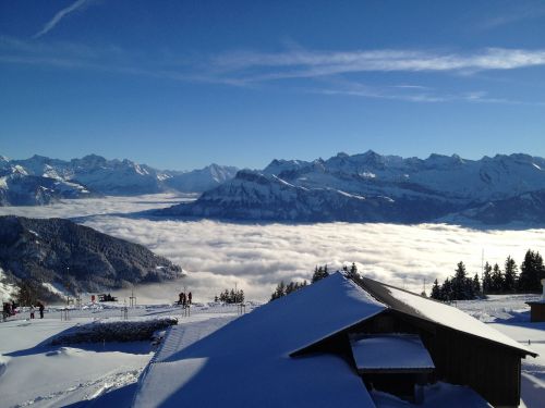 Žiemą, Kalnai, Kraštovaizdis, Sniegas, Šveicarija, Scheidegg