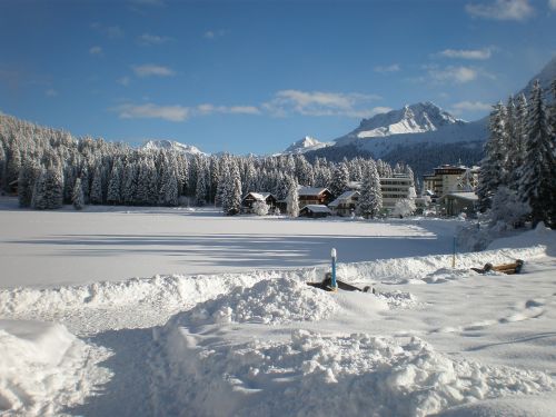 Žiemą, Šveicarija, Arosa