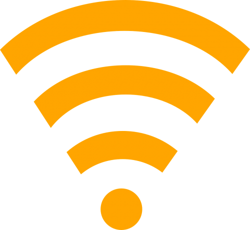 Bevielis Internetas, Ethernet, Transliuoti, Bangos, Siųsti, Stotis, Mobilus, Perduoti, Oranžinė, Simbolis, Piktograma, Nemokama Vektorinė Grafika