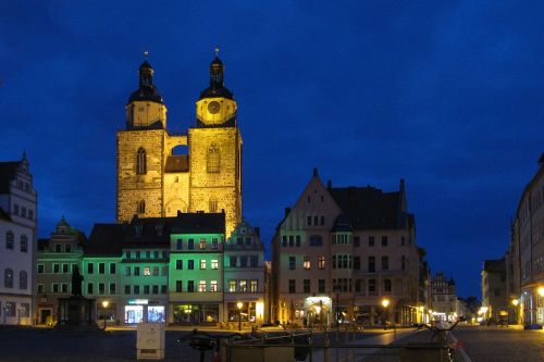 Wittenberg, Liuteris, Bažnyčia, Abendstimmung, Miestas